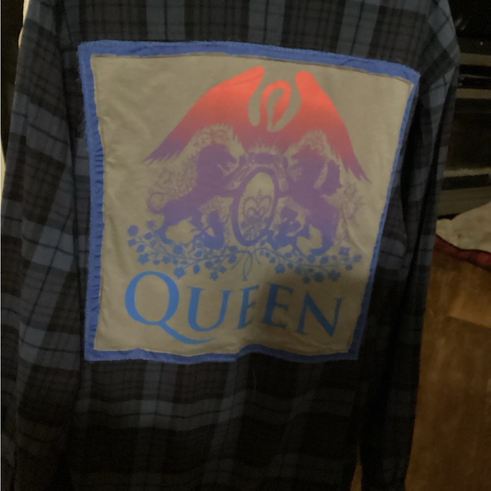 Queen Band Plaid Shirt with Logo